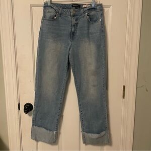 BCBGeneration Light Blue Ankle Jeans Mega Cuff Wide Leg Size 30